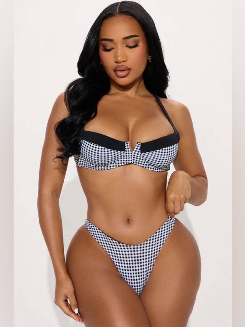 Fashion Nova Gingham Pinup Retro Inspired Bikini
